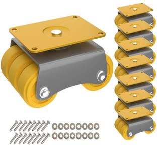 HALSEY Caster Wheels for Furniture, Heavy Duty upto 500-600Kg,Plate Rotating 360 Degree Swivel Furniture Caster