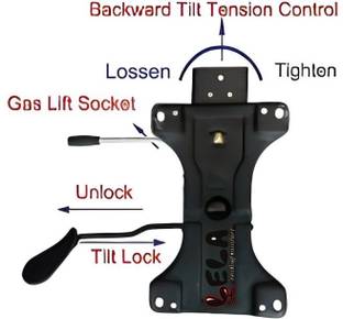 LELA Office Revolving Chair Push Back Plate for Every Office Revolving Chair Braking and Locking Furniture Caster