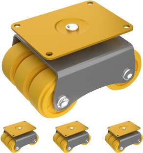 HALSEY Caster Wheels for Furniture, Heavy Duty upto 500-600Kg,Plate Rotating 360 Degree Swivel Furniture Caster