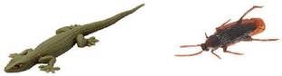R.s.Magic Tricks (Pack of 2) Fake Lizard and Cockroach Realistic Rubber Novelty Prank Life like Lizard Cockroach Gag Toy