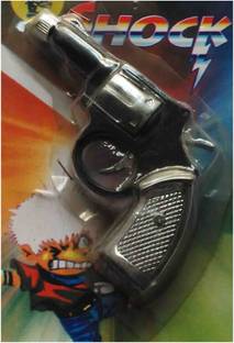 PTCMart Electric Shock Shaped Revolver Gun Plastic with Laser light For Kids gag toy Gag Toy