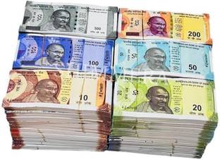 SHIMMERA (100 Each x 6 = 600 Fake Note) Playing Indian Currency Fake Note Gag Toy