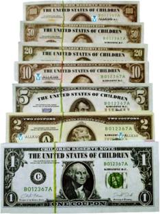 Mallexo US Dollar Money Toys for Kids 300pc Coupons 6 Design Doller Dummy Currency Notes Dollar Money Note Gag Toy
