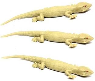 BLC 3 Pcs Silicone Chipkali For Prank Rubber Lizard For Prank Plastic Chipkali Insects Toy For Make Fool and fun gag toy Gag Toy