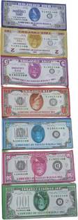 BBS DEAL (14 Each x 7=98 Nakli Dollar ) MULTICOLOR Fake Dollar Gag Toy (Multicolor) Prank toy nakli doller Gag Toy
