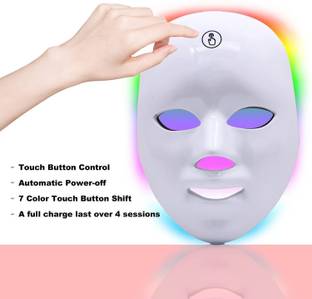 Bella Faccia Wireless 7 Led Light Therapy Facial Skin Care Mask for Acne Reduction Portable Galvanic Facial Machine