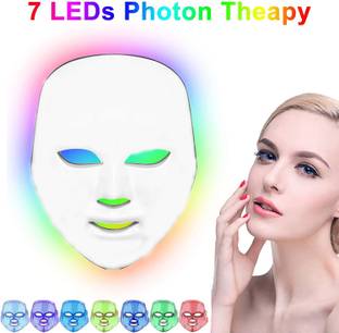 Kostech LED Face Mask Light Therapy 7 Color Skin Rejuvenation For Facial Skin Care Skin Portable Galvanic Facial Machine