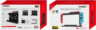 HG WORLD Dobe Dock Wall Mounting Bracket For Nintendo Switch Wall Mount OLED & V2 Console  Gamepad