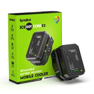 SpinBot IceDot Core X2 Magnetic Wired & Wireless Mobile Cooler |15W|Detachable Battery|  Gaming Accessory Kit