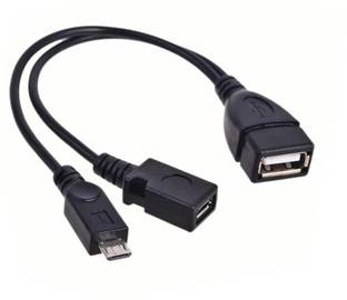 ZENIFY 2 in 1 OTG Amazon fire Stick Cable Micro USB y Splitter USB 2.0 Aadhar OTG Host Gaming Adapter