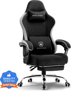 GTPLAYER Exclusive Gaming Chair Breathable Fabric, Ergonomic Support with Footrest, Lumbar & Neck Pillow Gaming Chair