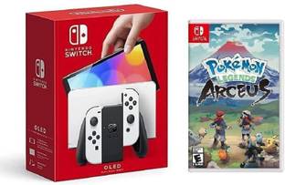 NINTENDO Switch OLED Console with White Joy Con 64 GB with Pokemon Legends Arceus