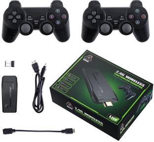 Inquisitive 20000+ Classic M8 4K Stick Retro Game 64 GB HDMI Output 2.4GHz 15 Emulators 64 GB with 15 Emulators, Super Mario, Crash, GTA, Zelda, Sonic, Donkey Kong, Street Fighter