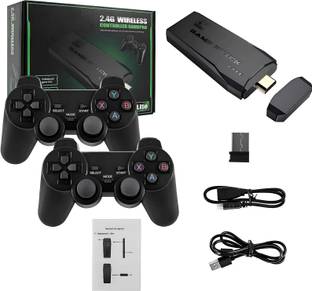HG WORLD Retro M8 Game Stick 2.4G Wireless Classic Video Game Portable Pocket Console 64 GB with Super Contra & Many More Games