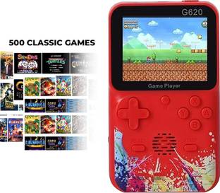 MOOZMOB G620 Video Game, Handheld Console with AV Cable for TV with 500 Classic like Contra Series, Super Mario Series, Snow Bro, Adventure Battle