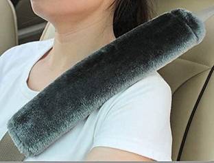Fluffy Fluffys Soft Faux Sheepskin Seat Belt Shoulder Pad for More Comfortable Driving Seat Belt Cover