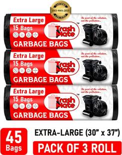 trashmate Biodegradable Black Garbage bag 30 X 37 inches | Dustbin Cover XL 70 L Garbage Bag  Pack Of 45