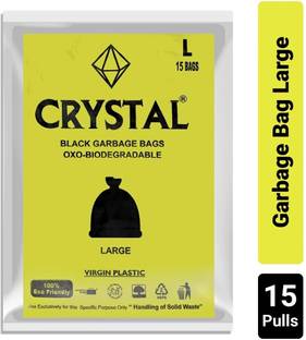 CRYSTAL Oxo-biodegradable Large Garbage Bag  Pack Of 15