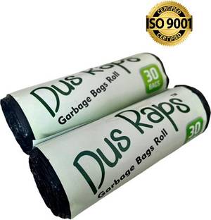 Dus Raps Premium Black Garbage Bag 19 x 21 size Dustbin Bags 48x54 cm(Pack of 2 ,60pcs) Medium 17 L Garbage Bag  Pack Of 60