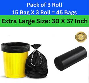 KAVI Enterprises 45 Biodegradable Garbage Bags Extra Large 30 X 37 Inches XL 10 L Garbage Bag  Pack Of 45