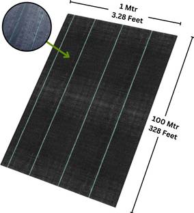 Singhal Garden Weed Control Barrier Sheet Mat 1 Meter x 100 Meter Garden Mulch