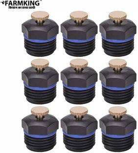 FARMKING 10Pcs Drip Irrigation Misting Nozzles 1/2" Adjustable 360° Mist Sprinkler Heads 100 L Hose-end Sprayer