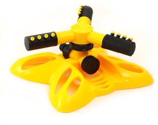 ROOTS & LEAF 360° Automatic Rotating Garden Sprinkler with Butterfly Base 45° Adjustable Arm 1 L Hose-end Sprayer