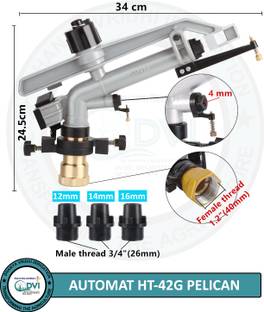 DVI automat HT42G 1.5 inch Pelican rain gun used for irrigation in agriculture, 0 L Tank Sprayer