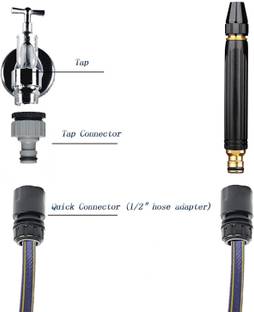 PKK TRADERS High Pressure Water Gun Nozzle Car Wash Water Gun Nozzle Alloy Garden Nozzle Adhesive