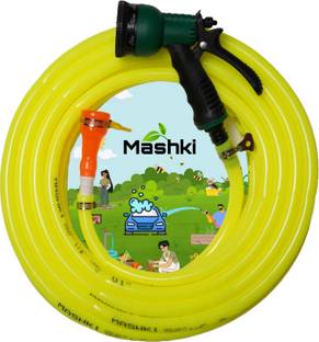 MASHKI 10 Meter (32.5 Feet) 1/2 Inch Flexible Water Pipe With Water Spray Nozzle 0 L Hose-end Sprayer
