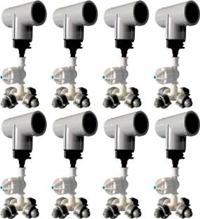 VAYAL IRRIGATIONS ® 20 mm 4 Way Threaded Fogger Assembly Unit | Mist Cooling System | Poultry Farm 28 L Hose-end Sprayer
