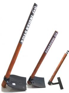 JCT AGRICO SPADE,MINI SPADE,MINI HOE WEEDING RAKE WITH WOODEN HANDLES(70,50,35CM) Garden Tool Kit