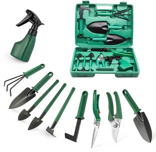 HASTHIP 10Pcs Gardening Tools for Home Gardening Kit Set Plant Care Including Anti-Rust Garden Tool Kit