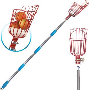 HANNEA Fruit Picker Tool, Fruit Picker with Basket and Pole Easy to Assemble & Use Garden Tool Kit
