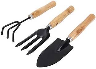 Unique Collection Hub Mini Kit Hand Cultivator, Trowel, Fork Garden Tool Kit (3 Tools) Garden Tool Kit