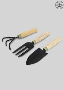 AGT Garden Tool Set Big Trowel, Hand Fork & Hand Rake for Gardening Garden Tool Kit