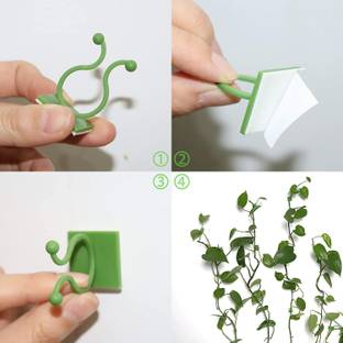 SIDDIVINAYAK CREATION A_Plant Climbing Wall Fixing Clip|Indoor Cable tie Clip|self-Adhesive Hook Garden Tool Kit