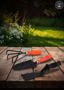 AGT Khurpi, Big Trowel and Cultivator Garden Tool Kit