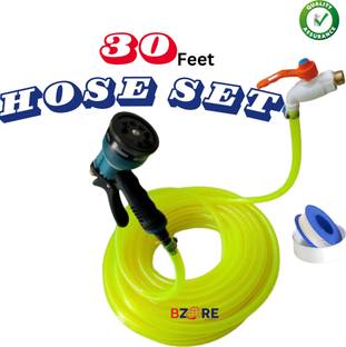 BEZORE 30FeetPremium Braided Hose withHeavyduty8Flow Water Spray gun,SDRIVER&PLIER Garden Tool Kit