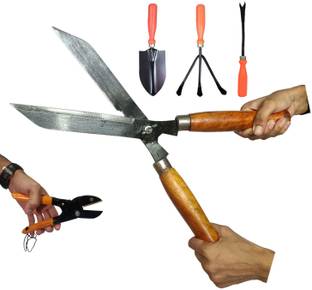 GREEN TOUCH Home Gardening Combo Items,Grass , Branch Cutter, Trowel set Garden Tool Kit