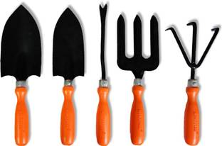 Manogyam Tools Kit 5 Tools - Weeder,Trowel Big,Trowel Small,Cultivator,Fork, Garden Spectacular and Economical Gardening Tools Set Garden Tool Kit