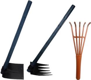 MEENA ENTERPRISES Agriculture Hoe,Garden Hoe,Agricuture Tool,Weeder Remover With Unbrackble Handle Garden Tool Kit
