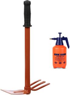 GREEN TOUCH Pack of 2 Two in One Tiller Digging Tool,gardening spray, Home Gardening Tools Garden Tool Kit