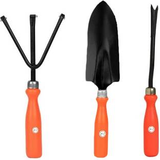 Kraft Seeds Garden Tool Set Pack of 3 ( Trowel,Cultivator,Weeder) -Multicolor Garden Tool Kit