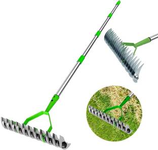 SERPLEX HASTHIP Thatch Rake Dual Edge Lawn Dethatcher Garden Tool Kit