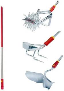 WOLF GARTEN Aluminium Handle (ZMI-15) (DA-S),Tine CULTIVATORS (IE-M),RIDGER (JA-M 20) Garden Tool Kit