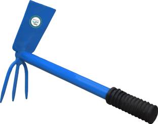 DVI Heavy Duty Steel | Garden Hoe with 3 Prong | for Professional and Home Uses | Garden Tool Kit