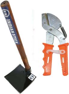 JCT MINI IRON SPADE (LIGHT IN WEIGHT EASY TO USE) WITH WOODEN HANDLE AND GARDEN SCISSOR Garden Tool Kit