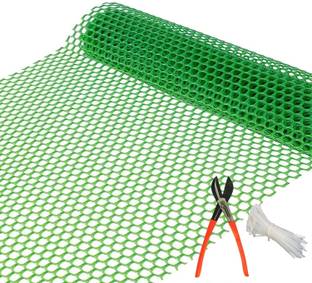 Singhal GreenTree Guard Net 4 Ft X 15 Ft, with 1 Cutter & 50 PVC Tags Plastic Fence Post