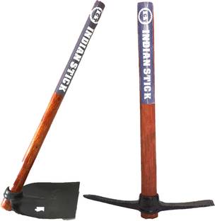 JCT PACK OF 2 GARDEN TOOL SHOVEL , SPADE(DIGGING HOE)WITH WOODEN HANDLE 70CM AND SHOVEL SPADE(TRIKAM) WITH WOODEN HANDLE 70CM Garden Tool Kit